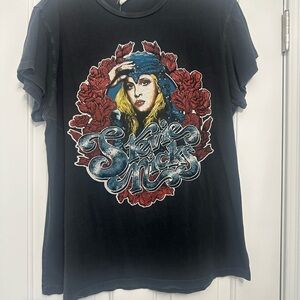 MadeWorn Black Tee with Red and Blue Graphic
